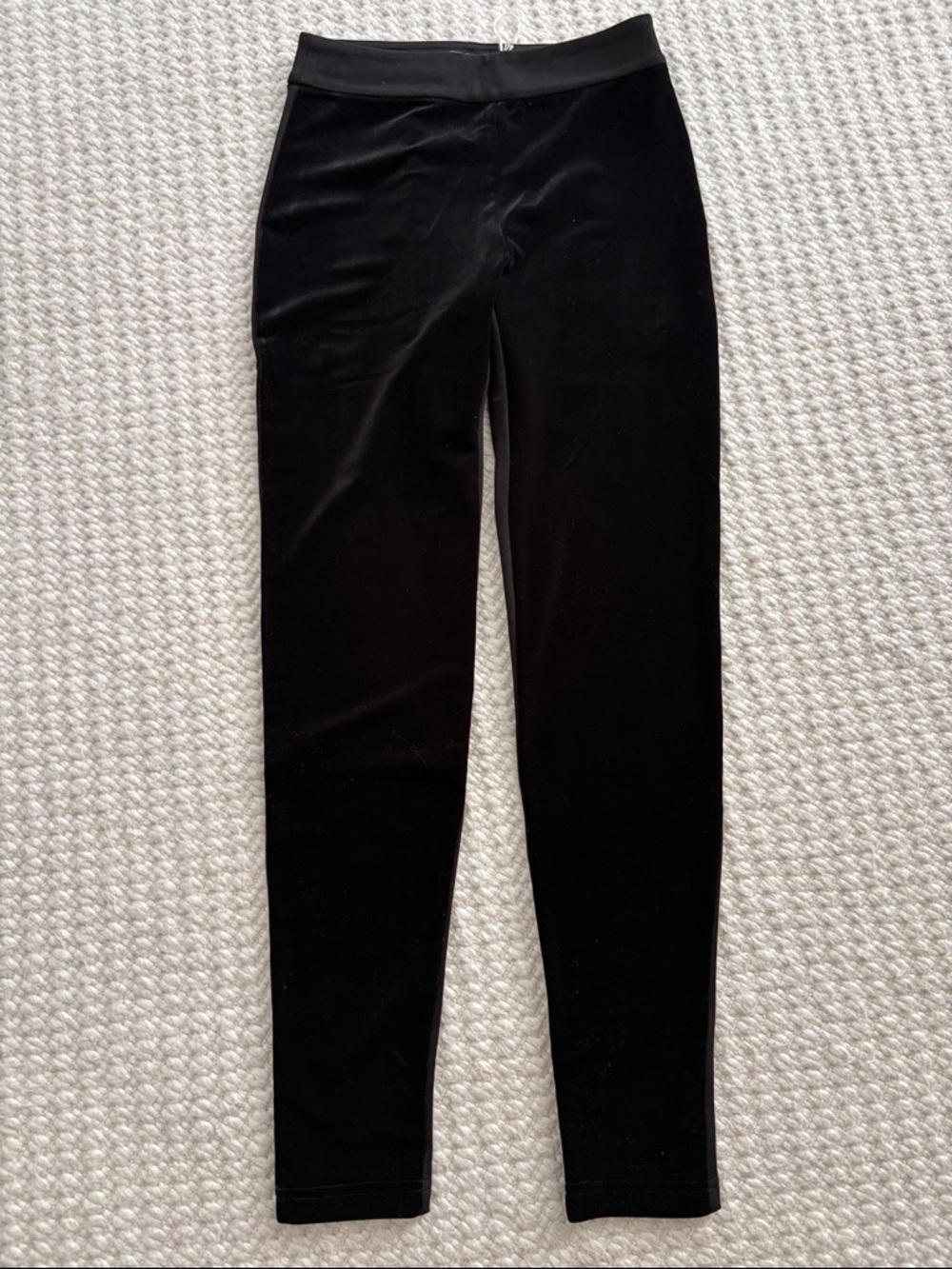 Anne Fontaine Black Velvet Slim Leggings 38